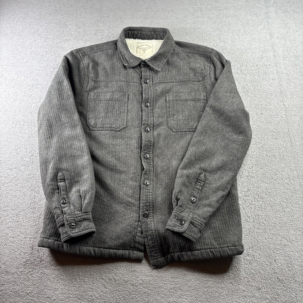Tread 4 Thought‎ Men's Shirt Jacket , M  Gray Sustainable Apparel Fleece Linned - Picture 6 of 13